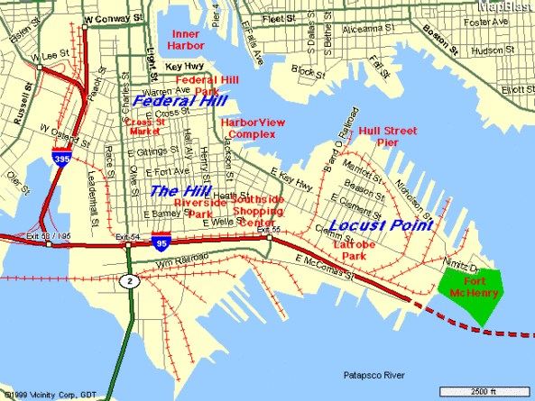 Baltimore Inner Harbor Map South Baltimore Maps - South Baltimore